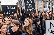 تظاهرات زنان در بلژیک در حمایت از حق سقط جنین