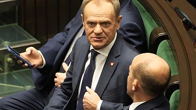 Donald Tusk au Parlement polonais ce lundi 11 décembre.