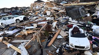 مخلفات الإعصار الذي ضرب ولاية تينيسي الأمريكية 