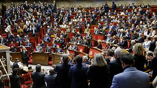 A general view of National Assembly in Paris, Monday, Dec. 11, 2023. 
