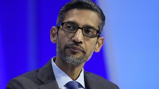 File - Sundar Pichai, CEO of Google and Alphabet, takes part in a discussion at the Asia-Pacific Economic Cooperation (APEC) CEO Summit Nov. 16, 2023, in San Francisco.