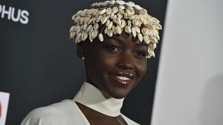 Lupita Nyong'o arrives at the GO Campaign's annual GO Gala on Saturday, Oct. 21, 2023, in Los Angeles.