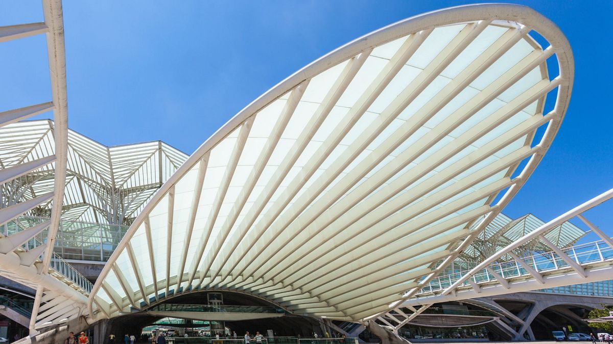 Gare do Oriente in Lissabon, Portugal.