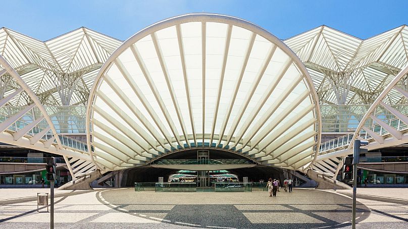 Gare do Oriente in Lissabon, Portugal.