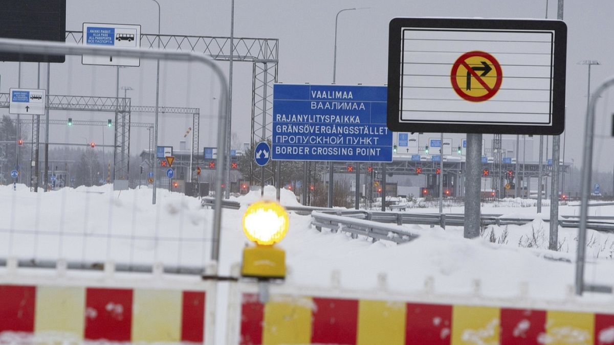 Один из пропускных пунктов на границе между Россией и Финляндией