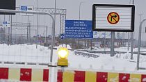 Closed Vaalimaa border station between Finland and Russia in Virolahti, Finland, Wednesday Nov. 29, 2023.