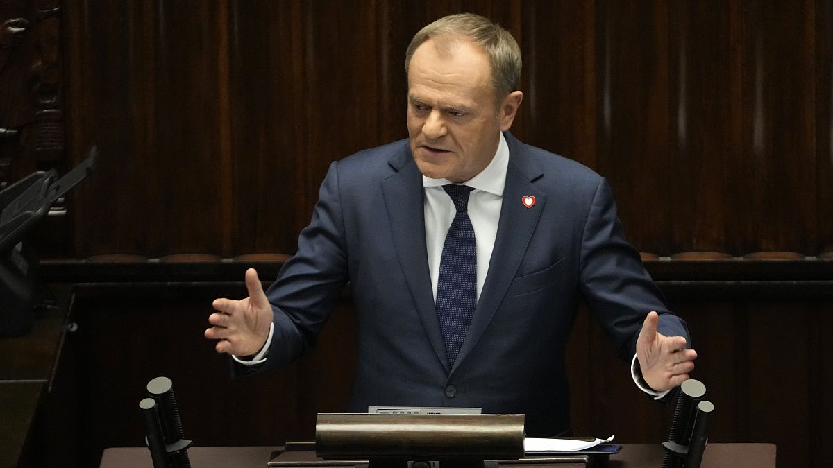 Donald Tusk a lengyel parlamentben