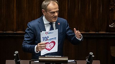Donald Tusk, en el Parlamento polaco