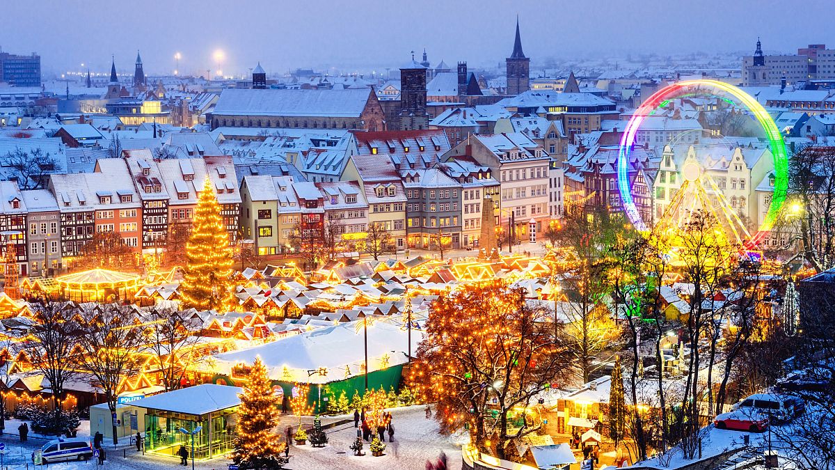 Mercado de Natal em Erfurt, na Alemanha