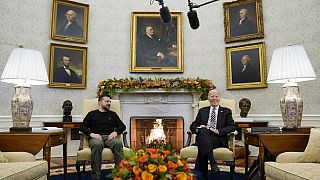Biden recibe a Zelenski en el Despacho Oval de la Casa Blanca