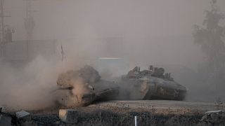 دبابات إسرائيلية في قطاع غزة 