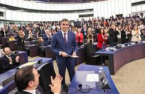 Le premier ministre espagnol Pedro Sánchez au Parlement européen à Strasbourg