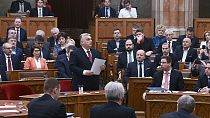 El primer ministro de Hungría, Viktor Orbán, habla en el Parlamento este miércoles 13 de diciembre