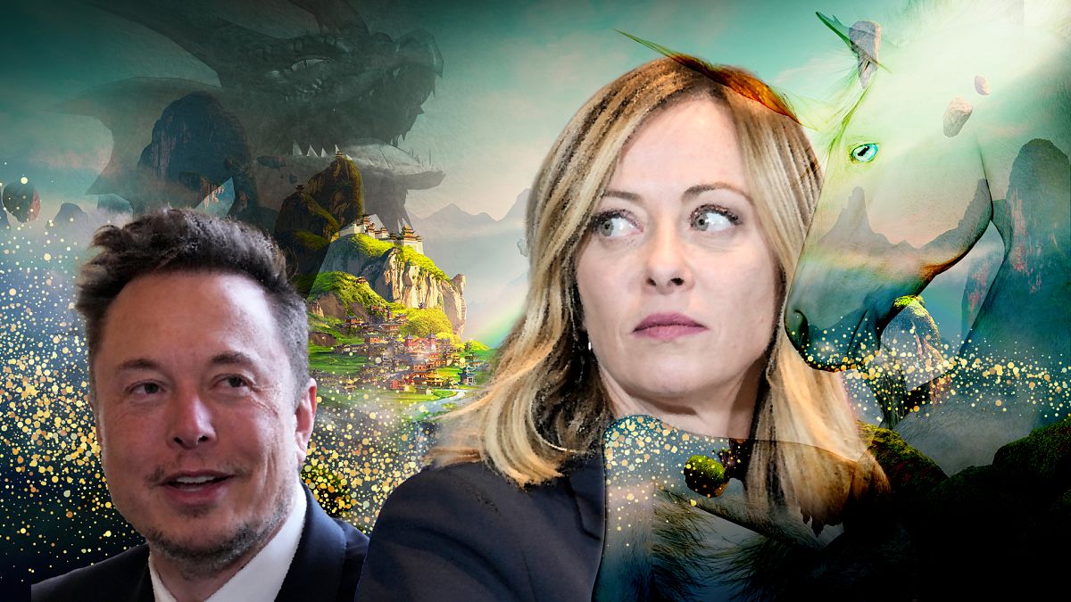 “La Storia Infinita” in italiano: Elon Musk arriva al fantasy party di Giorgia Meloni