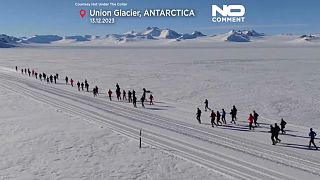 El Maratón de Hielo Antártico 2023.