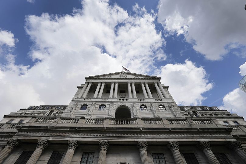 View of the Bank of England in London