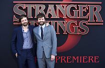 US director Matt Duffer and US producer Ross Duffer attend "Stranger Things" premiere in London.