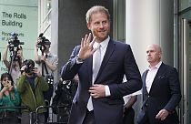 Prince Harry leaves the High Court after giving evidence in London, on June 7, 2023