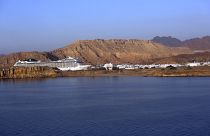 سفينة راسية في شرم الشيخ جنوب سيناء 