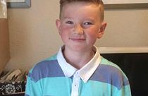 A younger photo of missing British schoolboy Alex Batty who was believed to have been abducted by his mother six years ago 