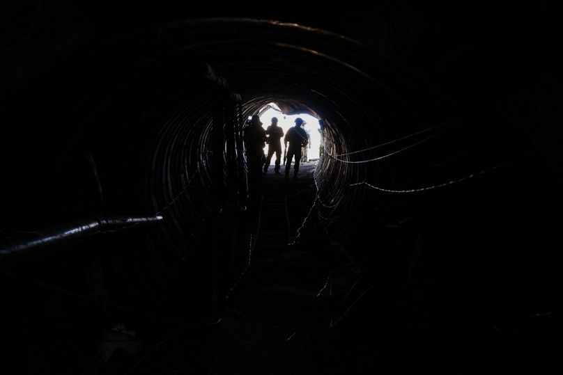L'ingresso di uno dei tunnel scavati da Hamas