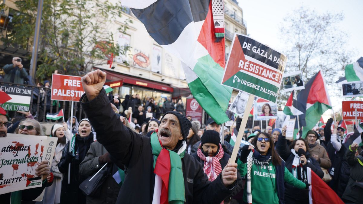 В Брюсселе прошла манифестация в поддержку палестинцев в секторе Газа