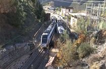 Choque entre dos trenes en la localidad de El Chorro en Málaga