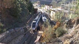 Choque entre dos trenes en la localidad de El Chorro en Málaga