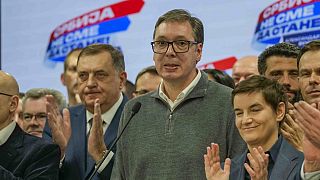 O presidente sérvio e líder do Partido Progressista Sérvio, Aleksandar Vucic, declarou vitória da lista A Sérvia Não Pode Parar nas eleições deste domingo