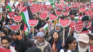 Demonstrators commemorate Hamas executive's killing in Tunisia in 2016