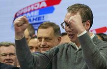 Sırbistan Cumhurbaşkanı Aleksandar Vucic zaferini ilan etti