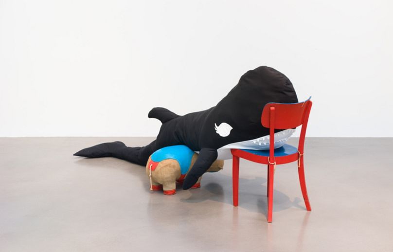 Cosima von Bonin, Killer Whale with Long Eyelashes I (Rhino Version) (Orca mit langen Wimpern I (Rhino Version) (2018)