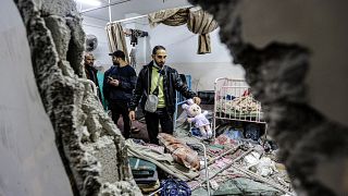 مستشفى ناصر في خان يونس بعد قصفه