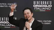 Elon Musk, consejero delegado de Tesla y SpaceX, en el festival político Atreju, organizado por el partido Hermanos de Italia de Giorgia Meloni.