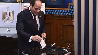 الرئيس المصري عبد الفتاح السيسي مشاركًا في الانتخابات الرئاسية