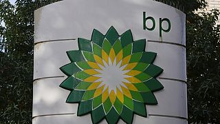 A logo of BP is seen at a gas station in London, on Nov. 1, 2022.