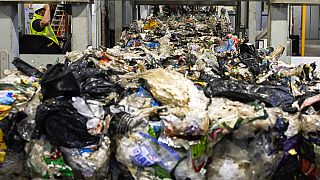 Plastic waste sorting facility in Motala, central Sweden, last month. EU lawmakers are negotiating new regulations to stem a growing tide of packaging waste.