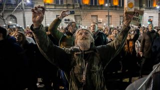احتجاجات على الانتخابات - بلغراد - صربيا