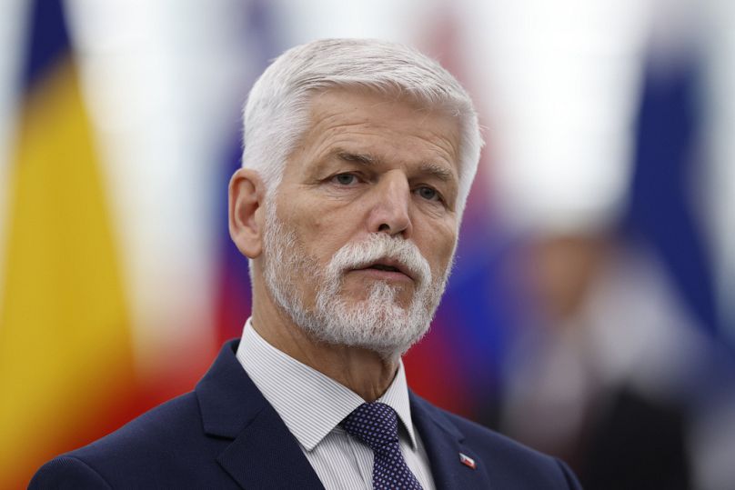 Petr Pavel cseh elnök az Európai Parlamentben 2023. október 4-én
