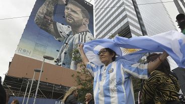 مراسم چشن سالگرد قهرمانی آرژانتین در جام جهانی