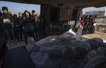 Похороны погибших при израильской бомбардировке в Рафахе
