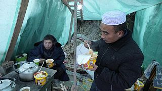 Gli sfollati del terremoto in Cina
