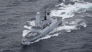 The HMS Diamond a Royal Navy warship has shot down a suspected attack drone targeting commercial ships in the Red Sea, Britain’s defense secretary said Saturday, Dec. 16, 2023