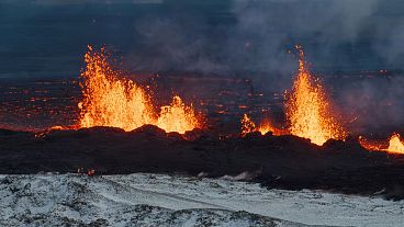 فوران کوه آتشفشانی در ایسلند
