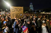 تظاهرات ضد دولتی در براتیسلاوا، پایتخت اسلواکی