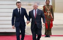 ملك الأردن في استقبال الرئيس الفرنسي إيمانويل ماكرون