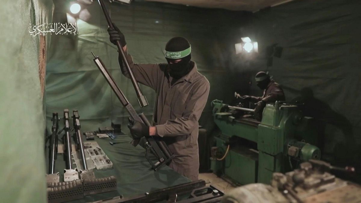 مشهد من فيديو بثته كتائب القسام