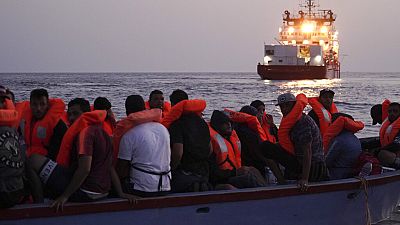 Migrantes en el Mediterráneo.