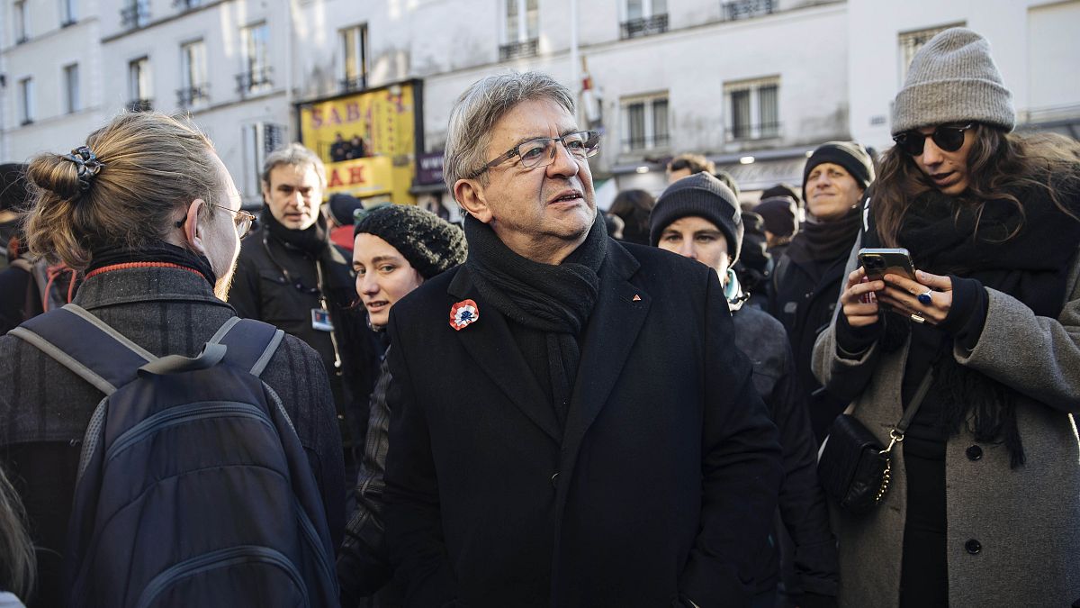 عضو حزب فرنسا الأبية (LFI) اليساري جان لوك ميلينشون