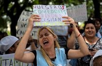 متظاهرة ضد الحكومة الأرجنتينية